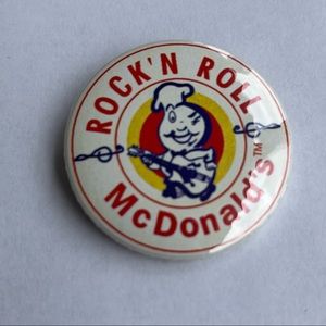 McDonald’s McDonalds Speedee Lapel Hat Pin Pinback Rock ‘N Roll Guitar